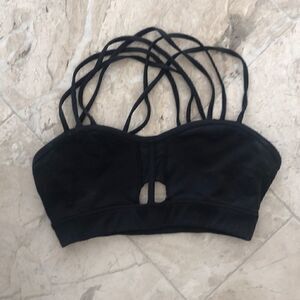 Black super strappy Glyder sports bra sz S